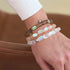 Peach | .925 Sterling Silver Gold Vermeil | Mermaid Glass Pebble Bracelet